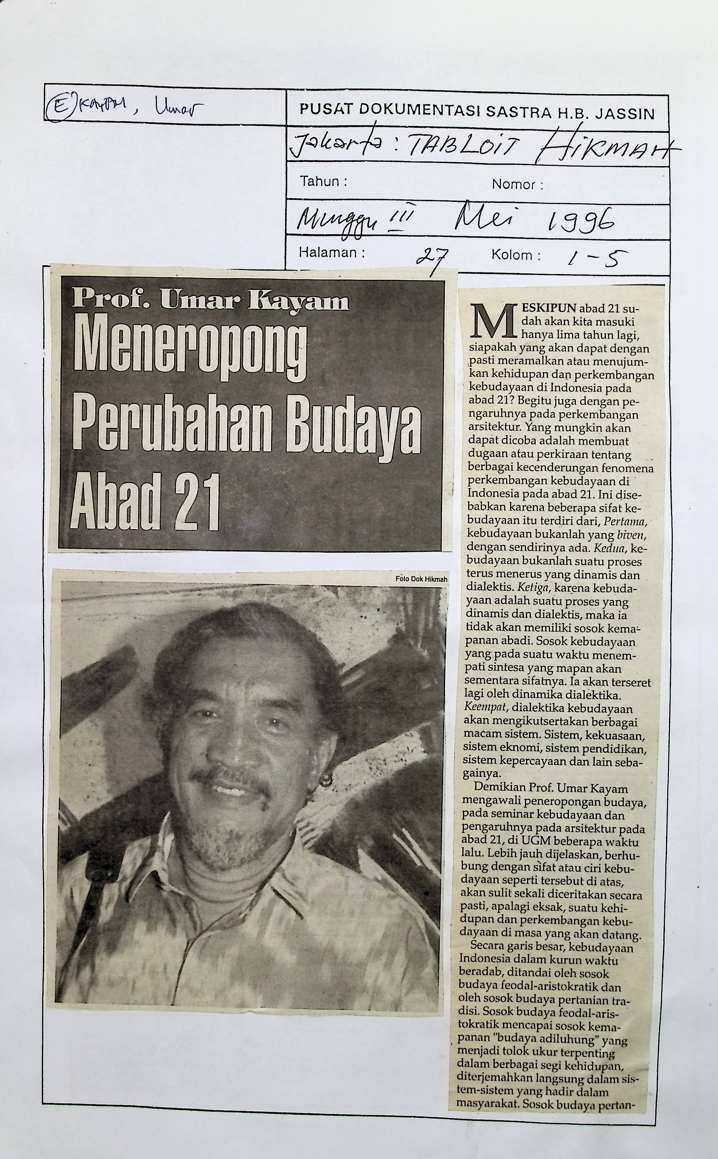 Meneropong perubahan budaya abad 21