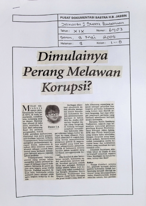 Dimulainya perang melawan korupsi?