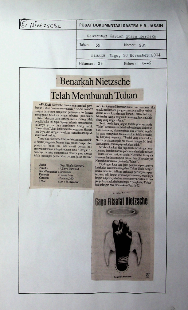 Benarkah Nietzsche telah membunuh tuhan
