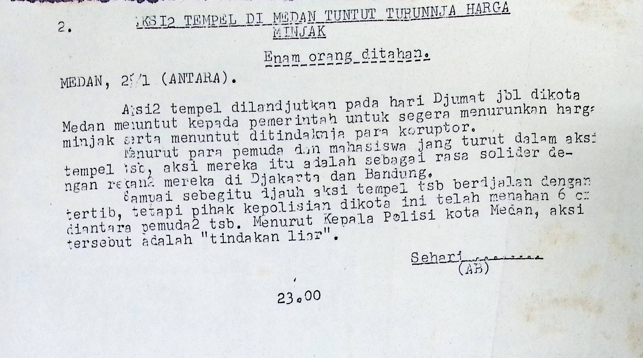 KSI2 tempel di Medan tuntut turunnya harga minyak