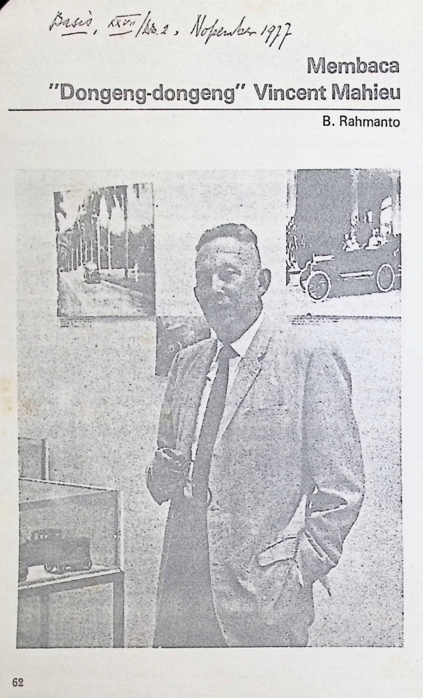 Membaca "Dongeng-dongeng" Vincent Mahieu