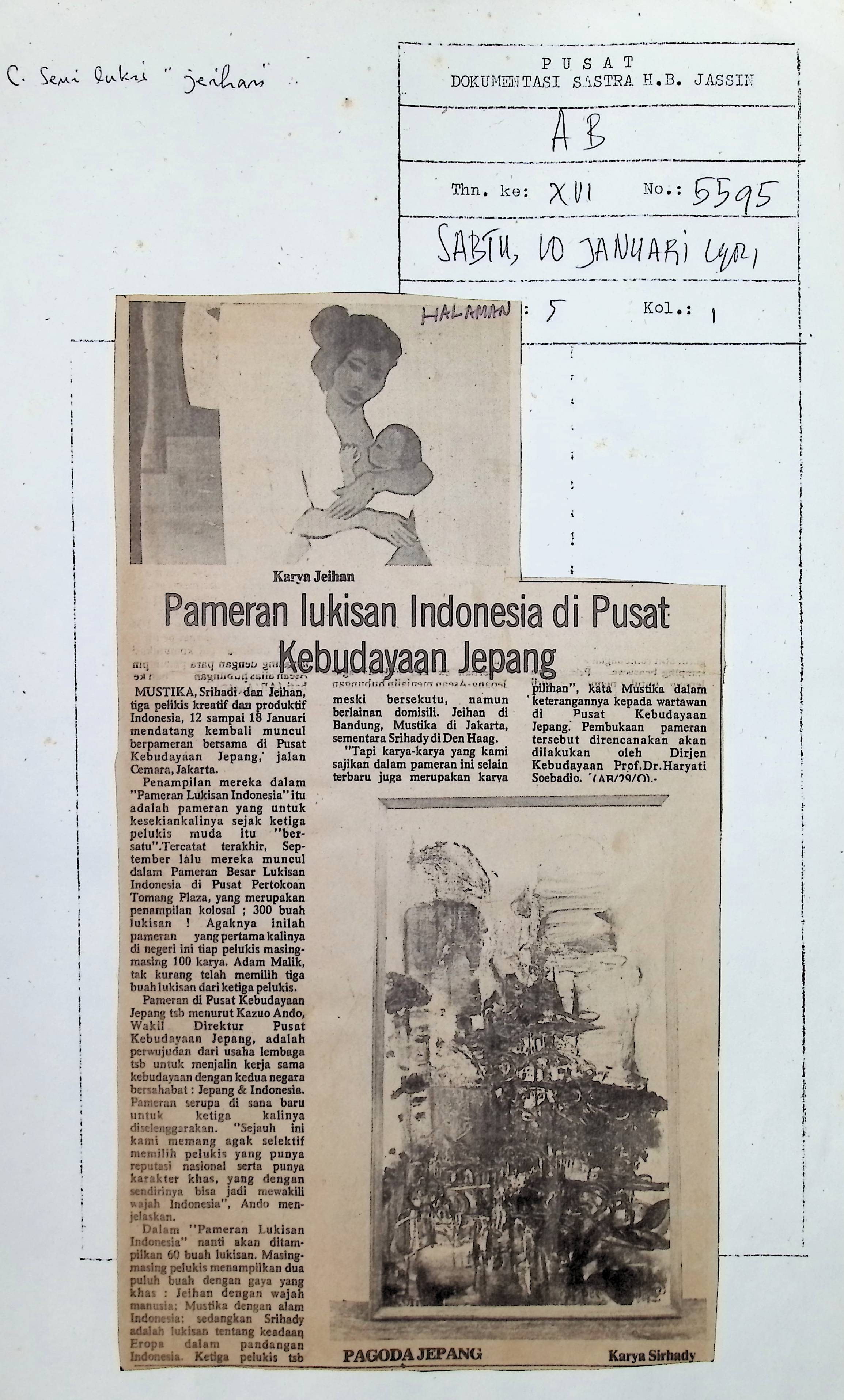 Pameran lukisan Indonesia di Pusat kebudayaan Jepang