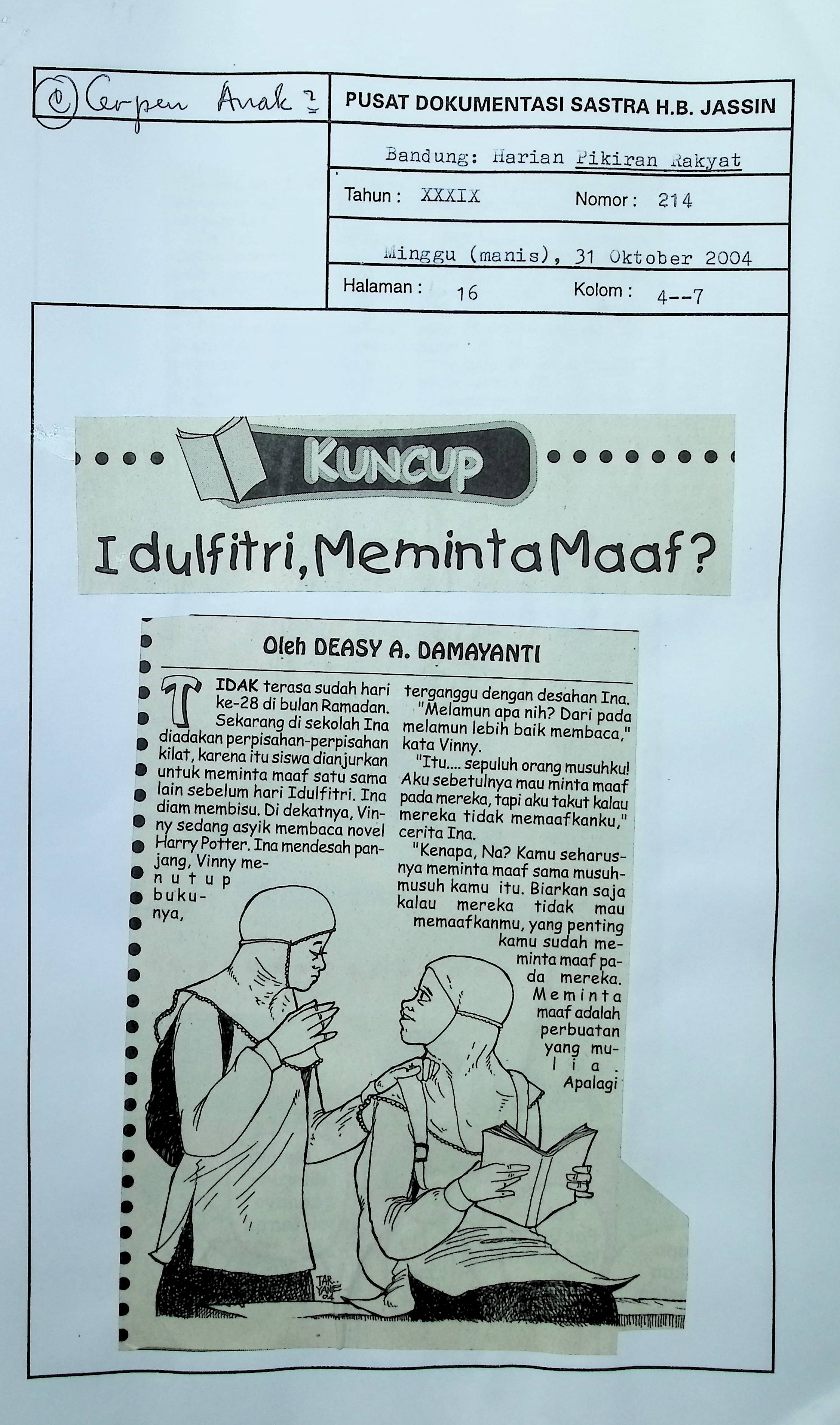 Idul Fitri, meminta maaf