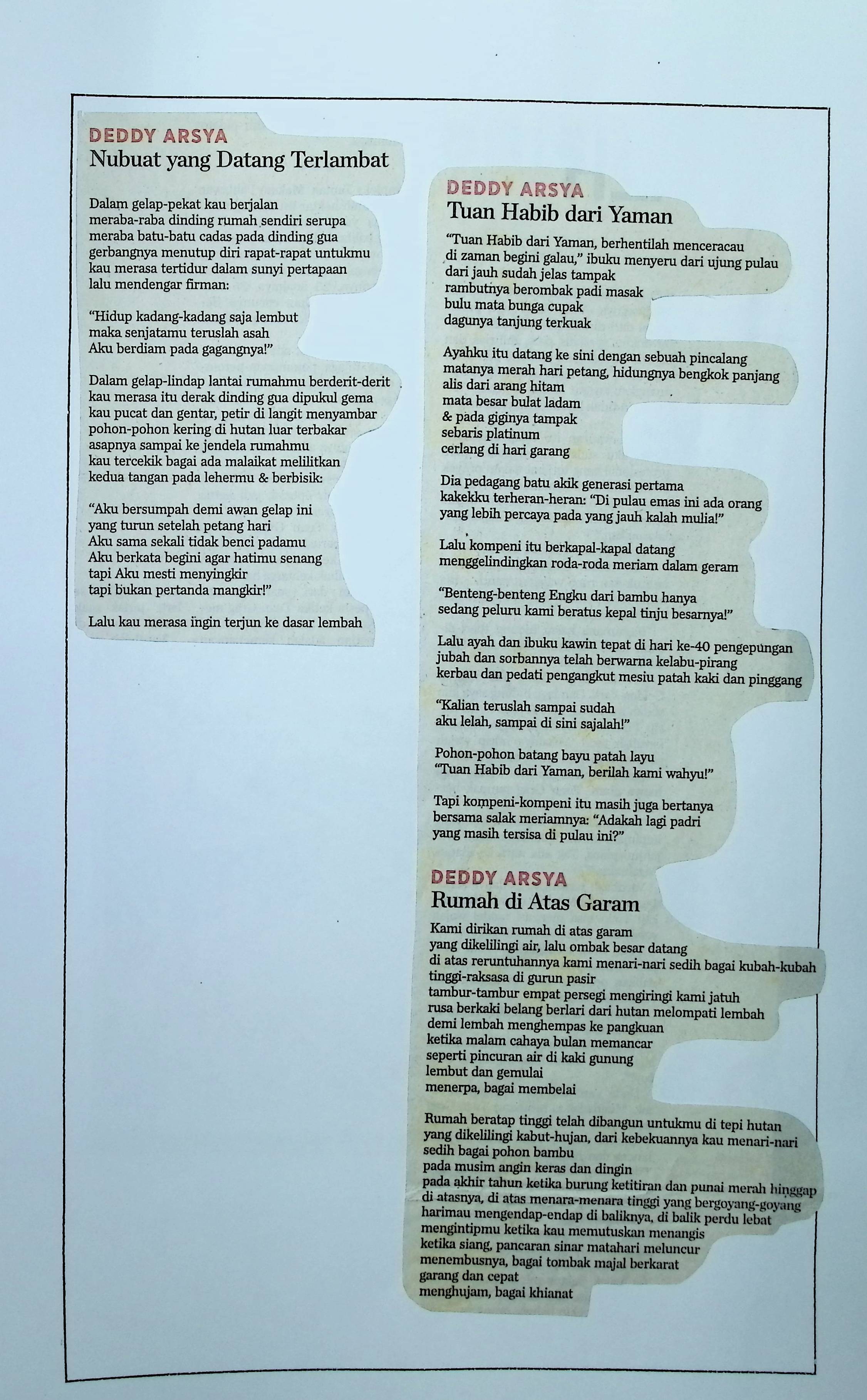 Puisi karya Deddy Arsya