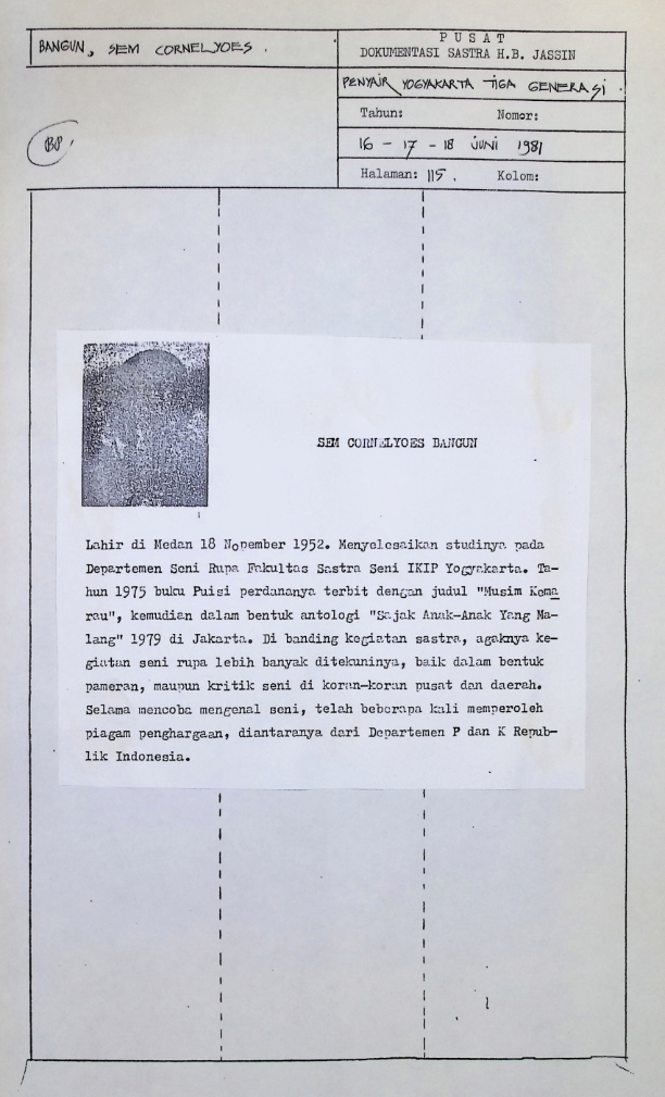 Biografi Sem Cornelyoes Bangun