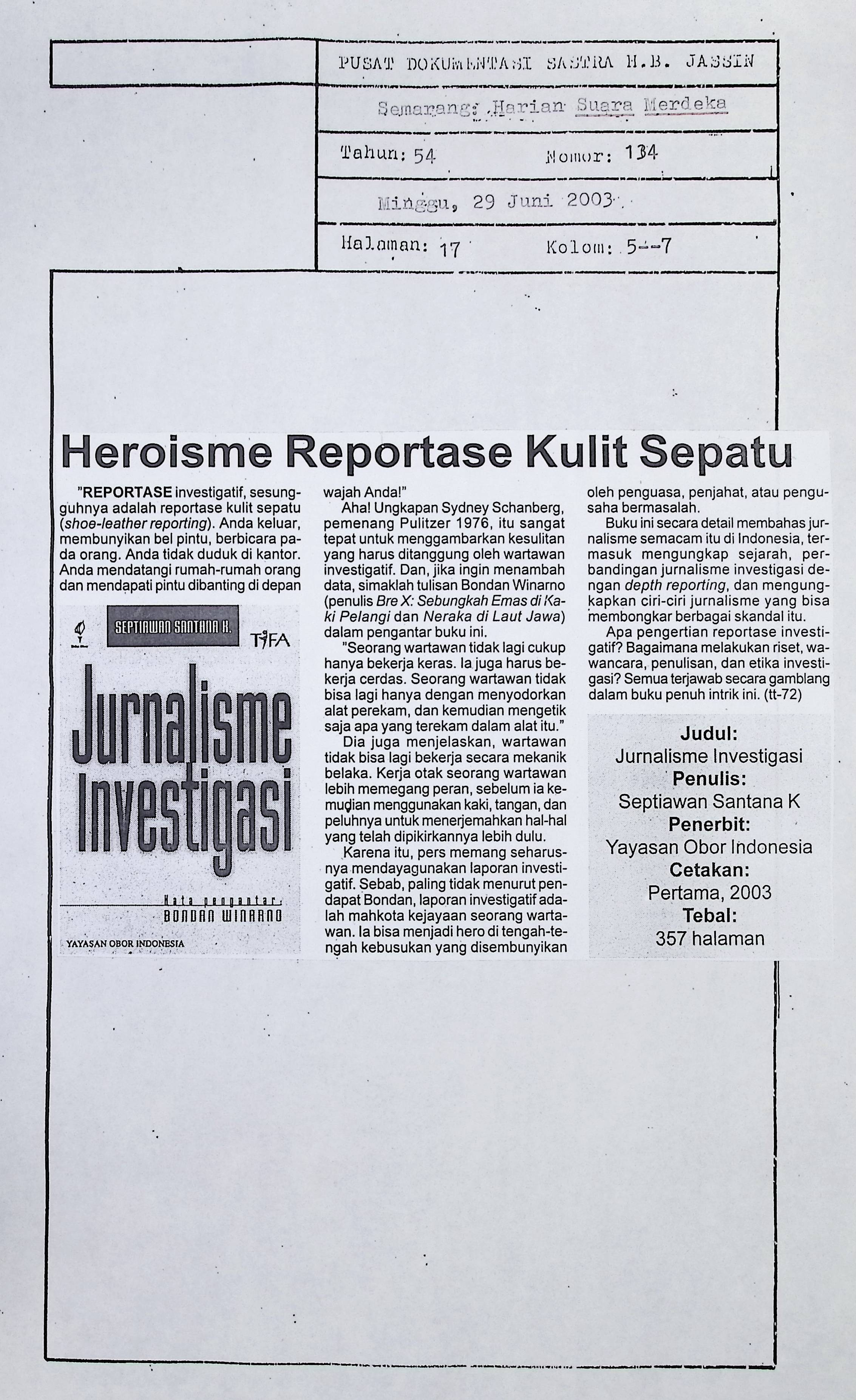 Heroisme reportase kulit sepatu