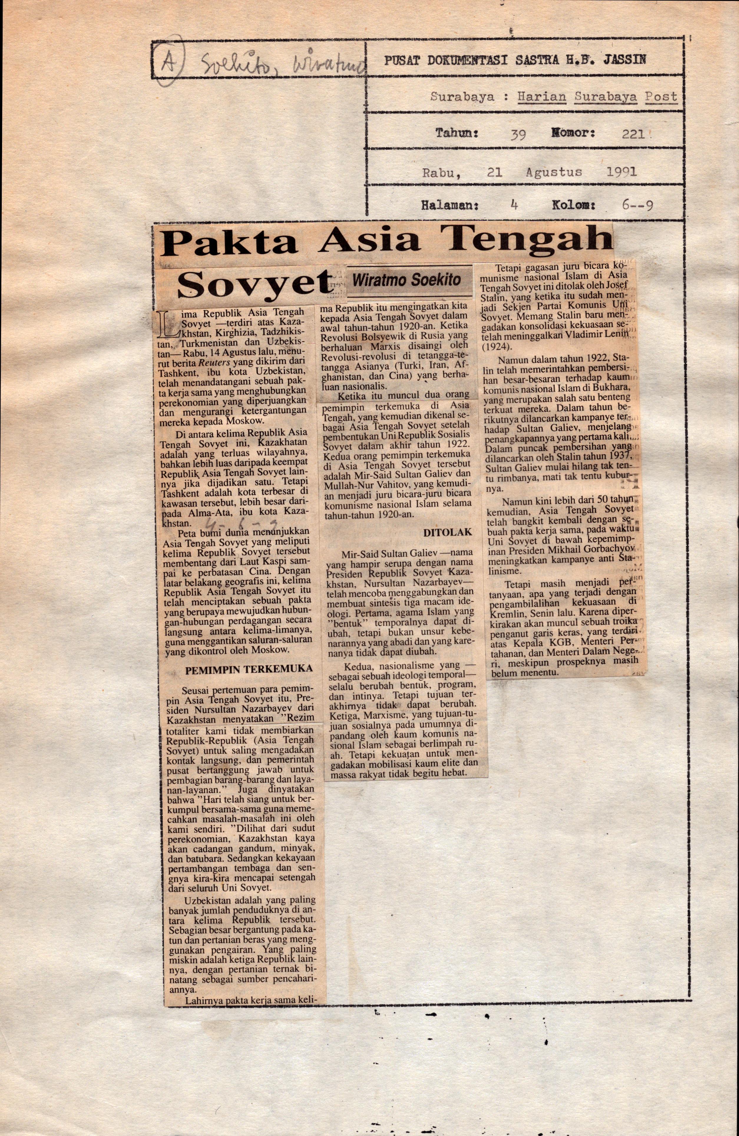 Pakta asia tengah sovyet