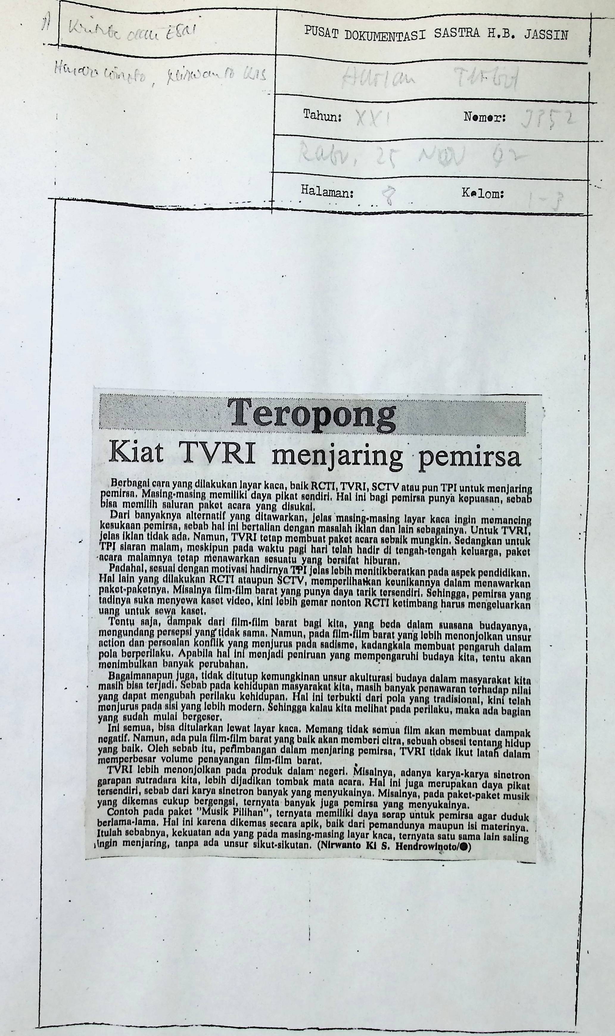Kiat TVRI menjaring pemirsa