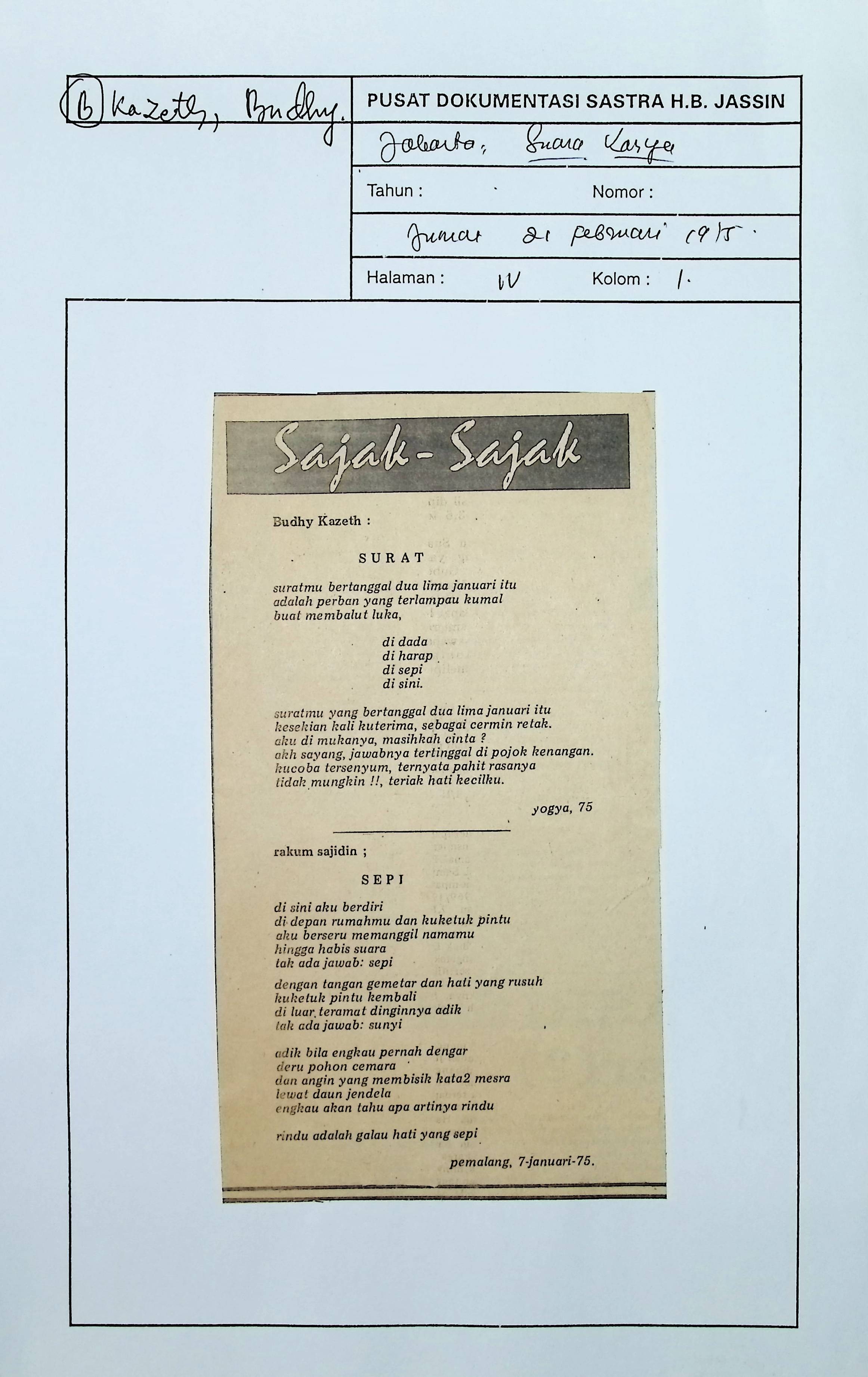 Sajak-sajak