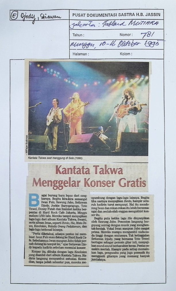Kantata takwa menggelar konser gratis