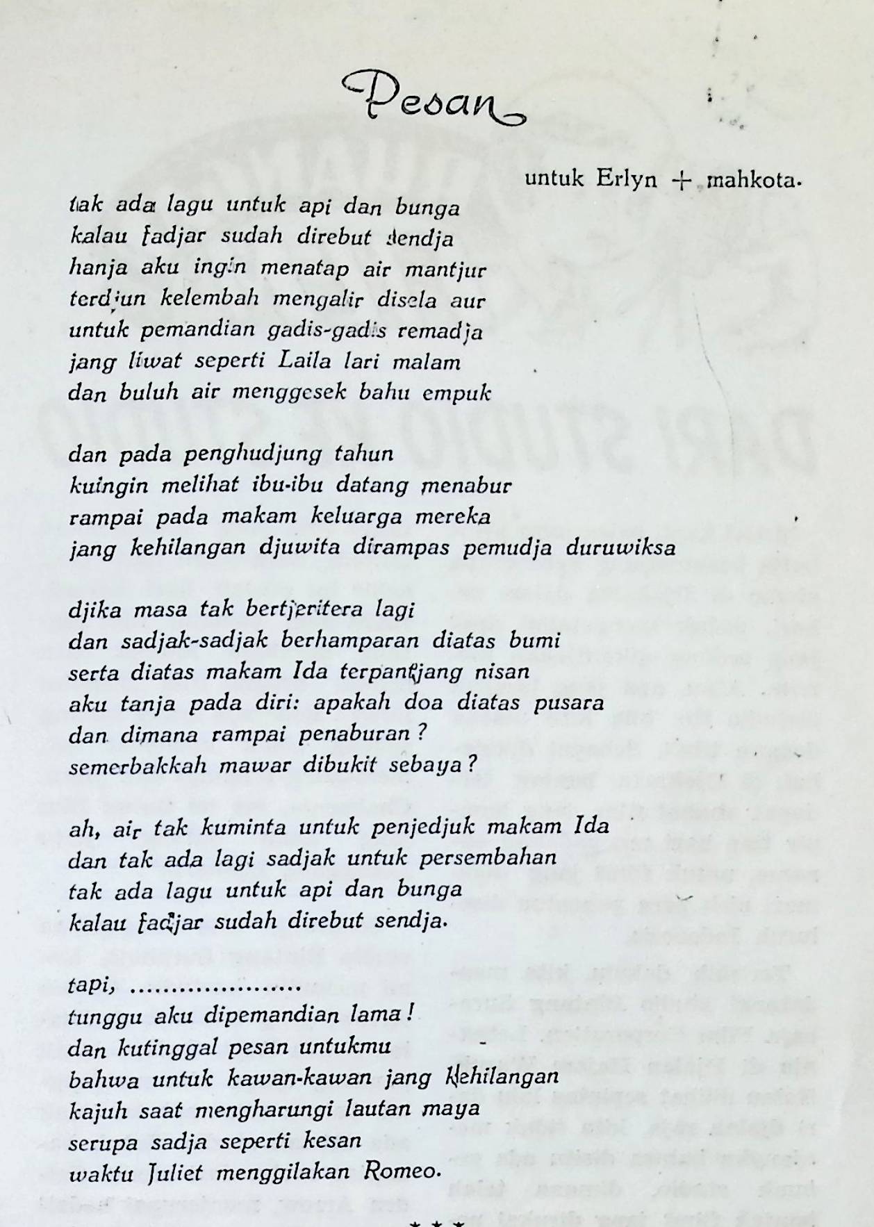 Puisi pesan