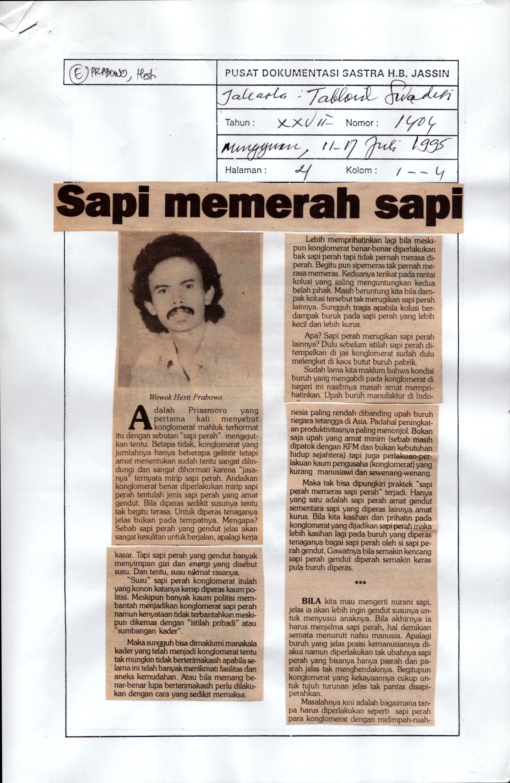 Sapi memerah sapi