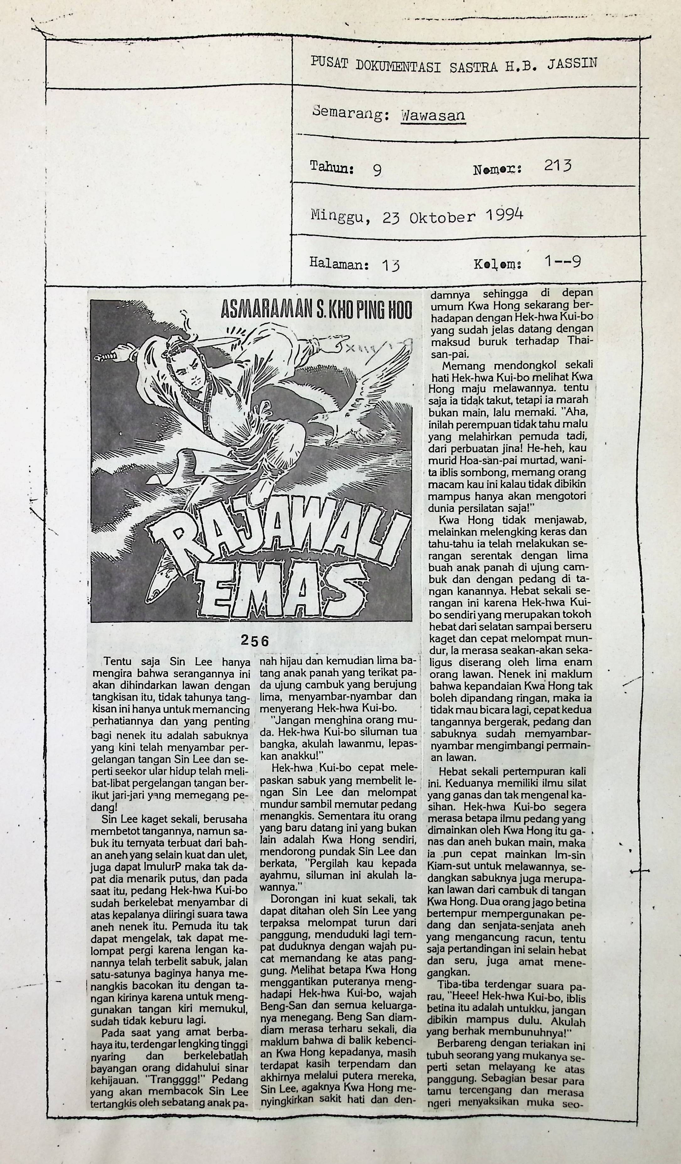 Cerbung, rajawali emas bagian 256