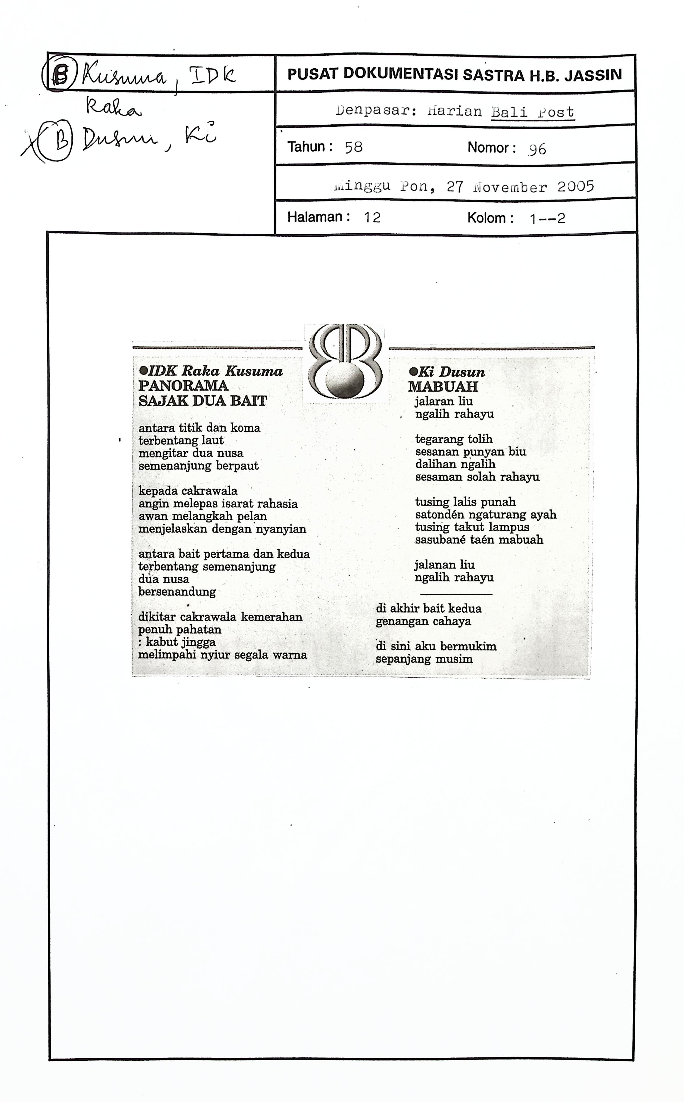 Puisi Mabuah