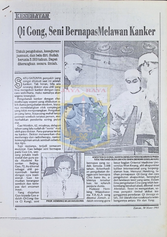 Qi Gong, seni bernapas melawan kanker