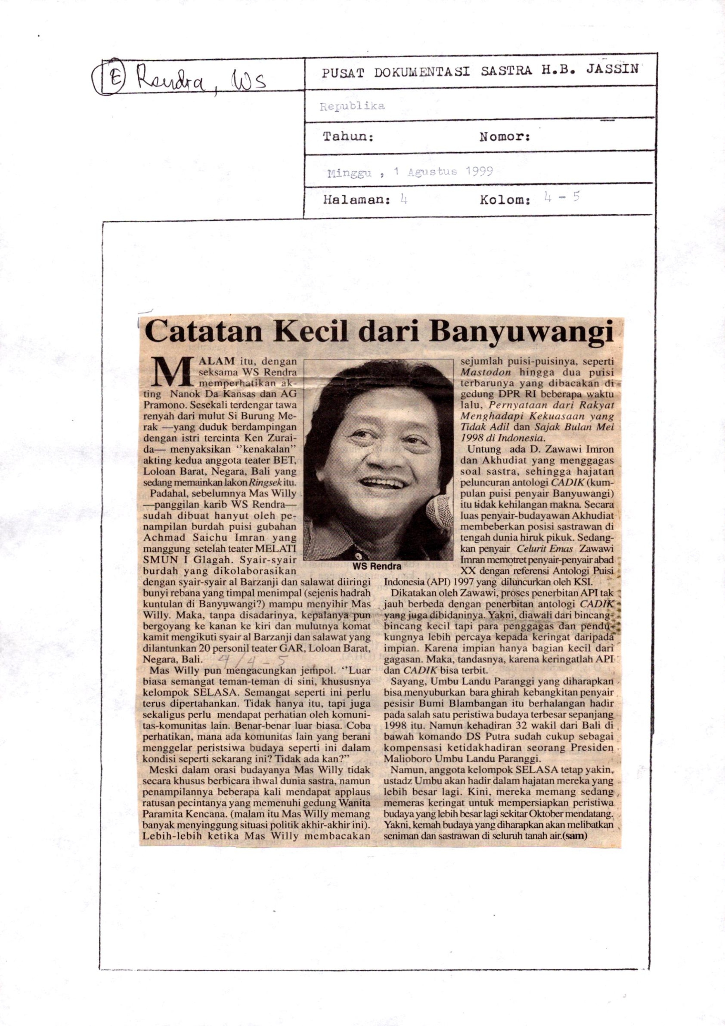 Catatan kecil dari Banyuwangi