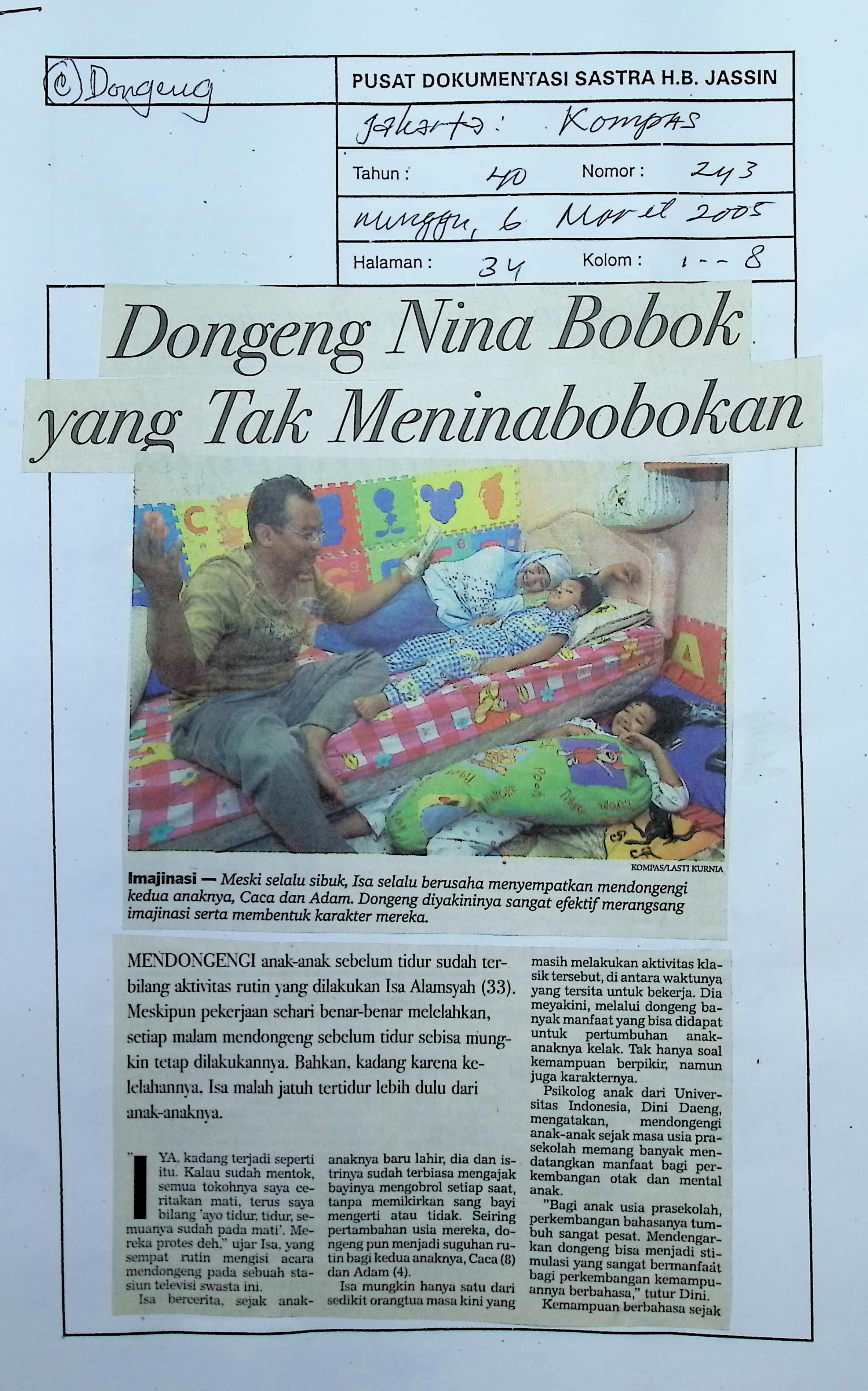 Dongeng Nina bobok yang tak meninabobokan