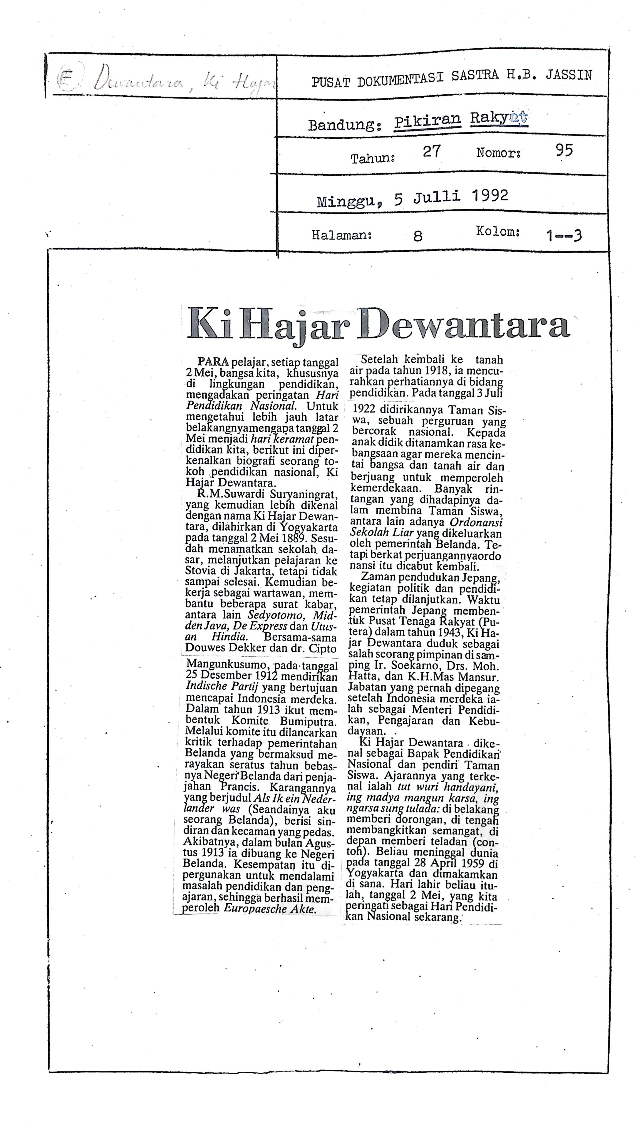 Ki Hajar Dewantara