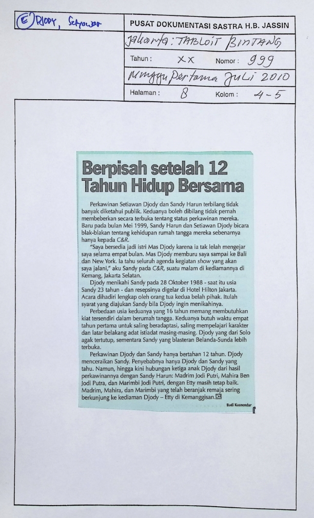Berpisah setelah 12 tahun hidup bersama