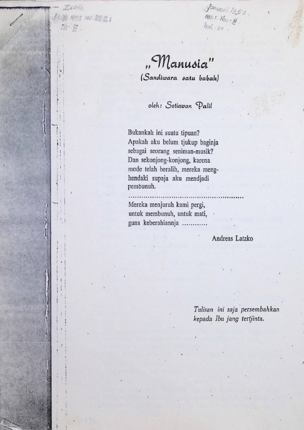 "Manusia" Sandiwara atau babak