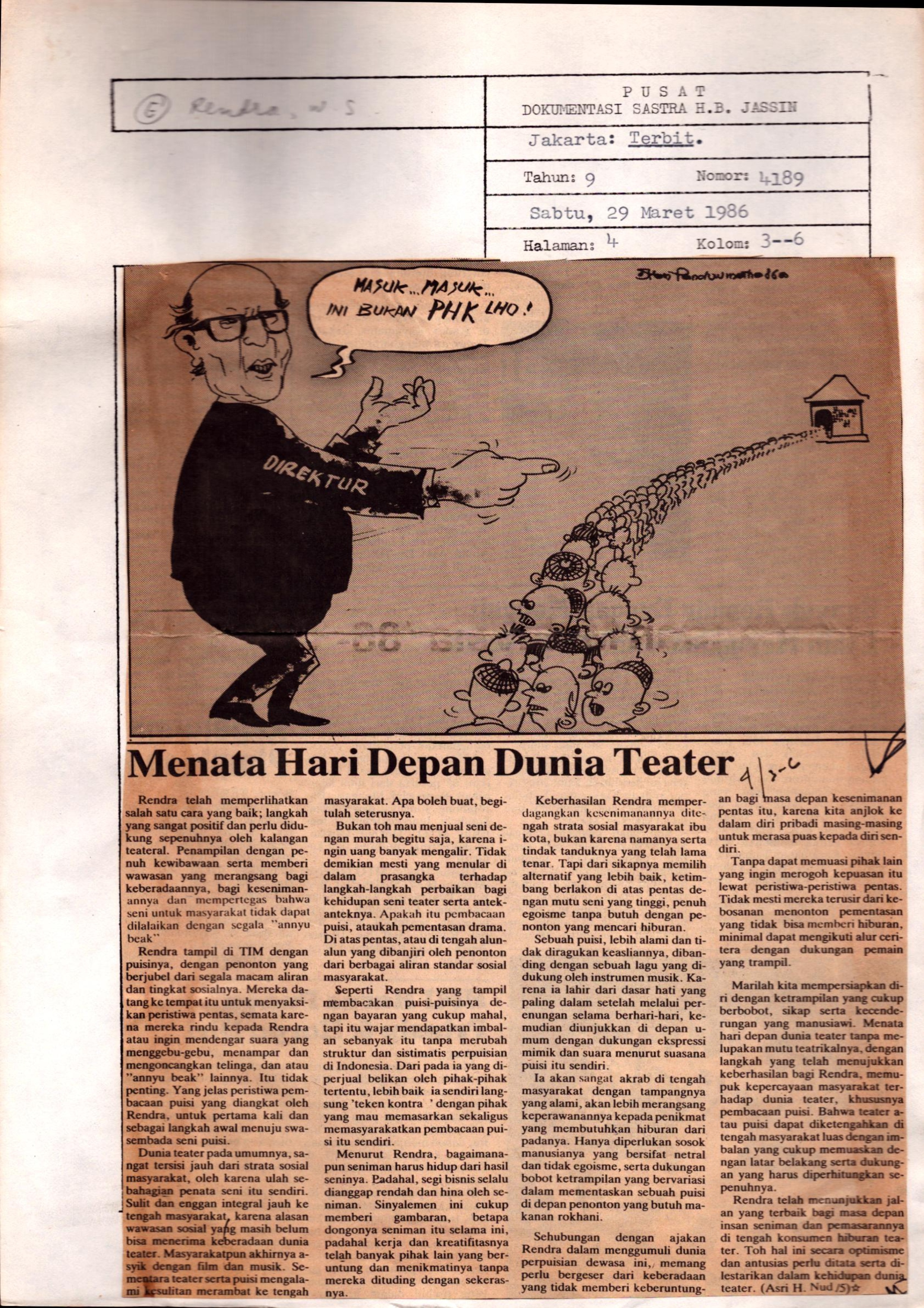 Menata hari depan dunia teater