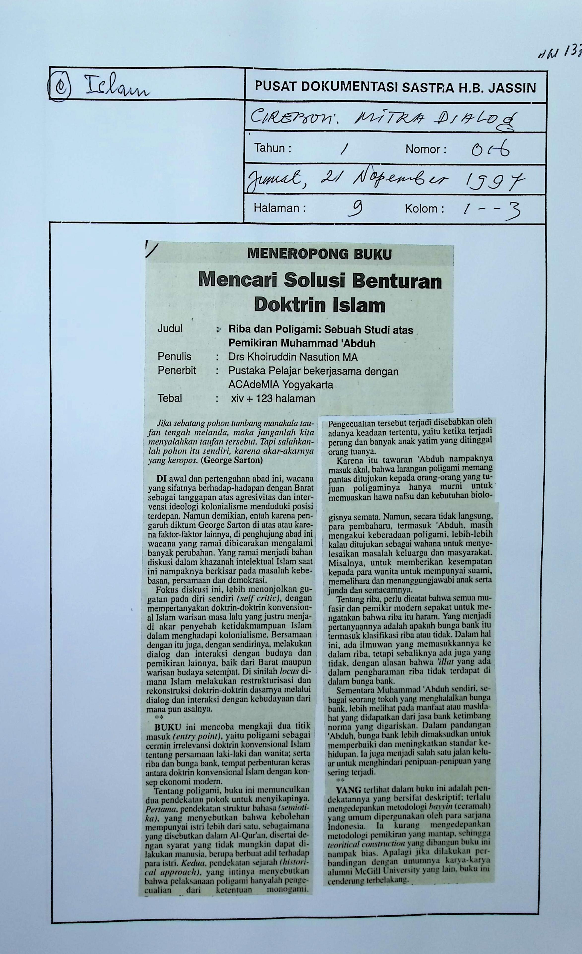 Catatan dari kongres bahasa Indonesia III (habis). Ada bahasa kekuasaan