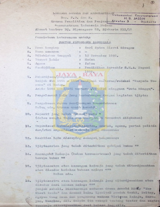 Permintaan daftar pengarang Indonesia - Ketik