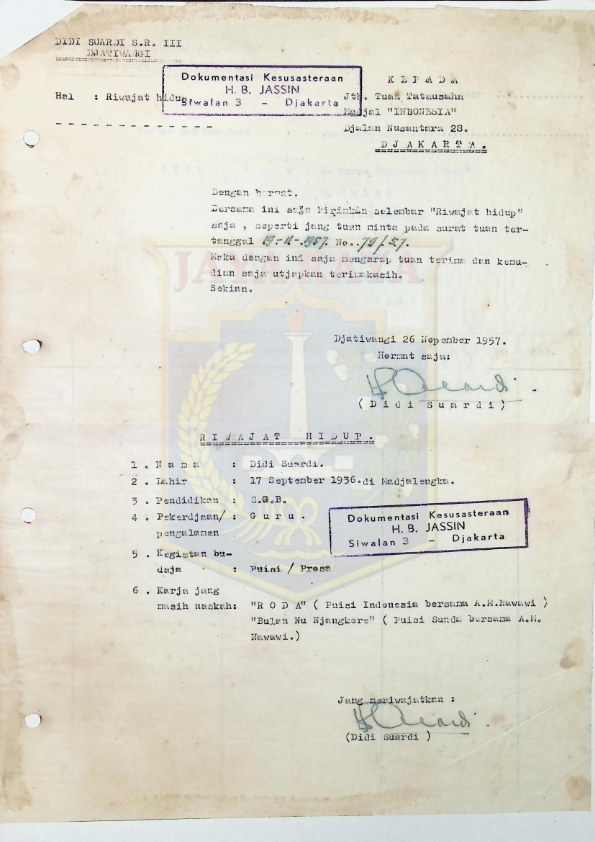 Daftar riwayat hidup penulis - Didi Suardi