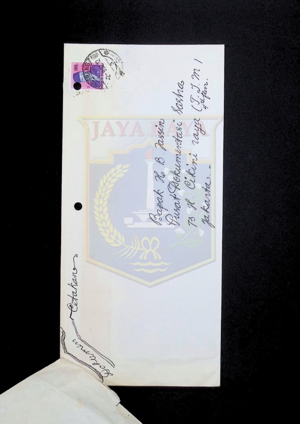 Salinan paspor Dini Diningsri untuk H.B. Jassin