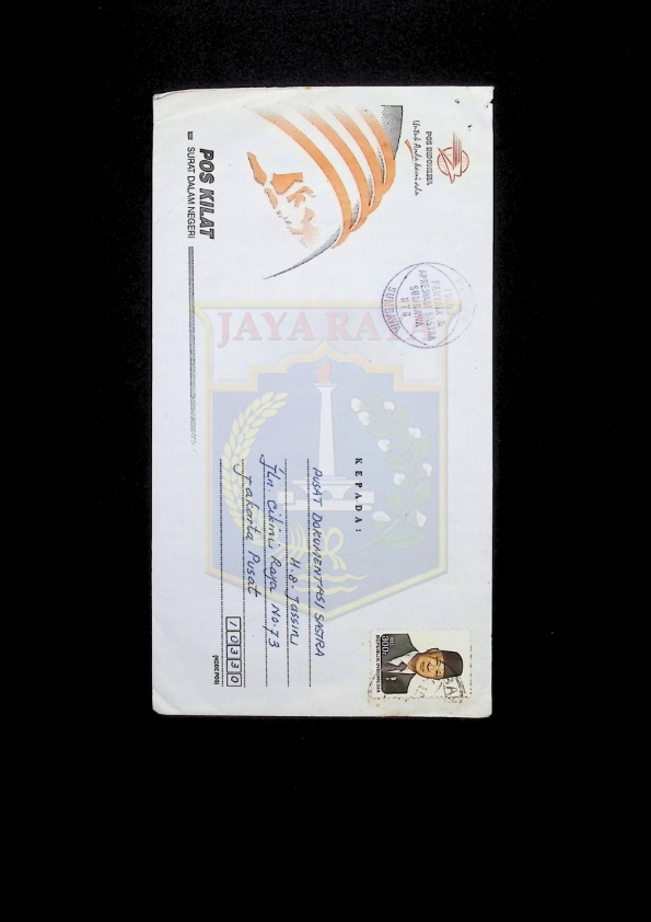 Surat dari Dinullah Rayes untuk H.B. Jassin (1998)