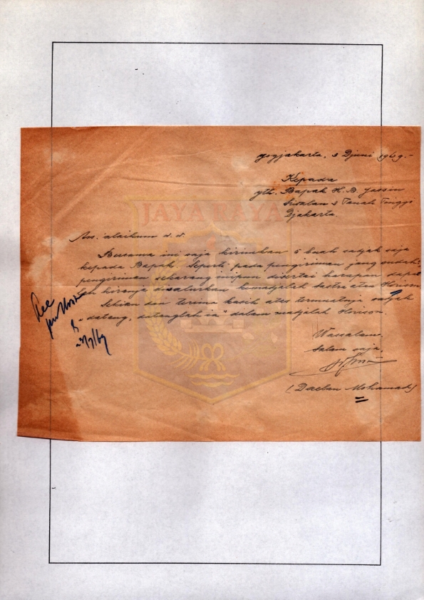 Kumpulan surat dari Daelan Muhammad ke HB Jassin
