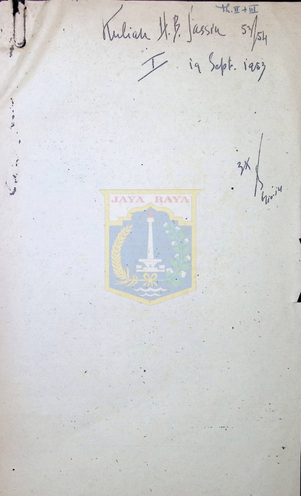 Kuliah H.B. Jassin I