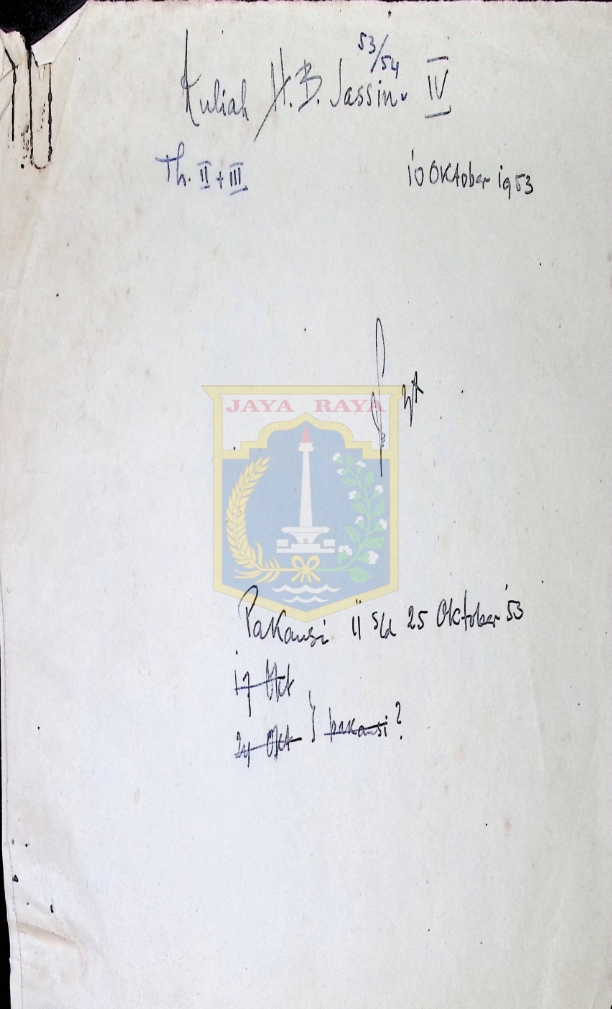 Kuliah H.B. Jassin IV