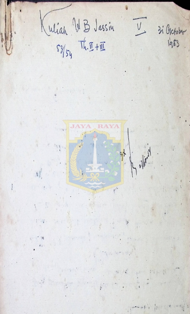 Kuliah H.B. Jassin V