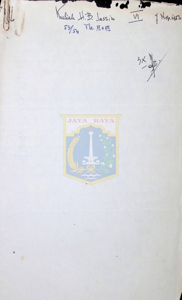 Kuliah H.B. Jassin VI