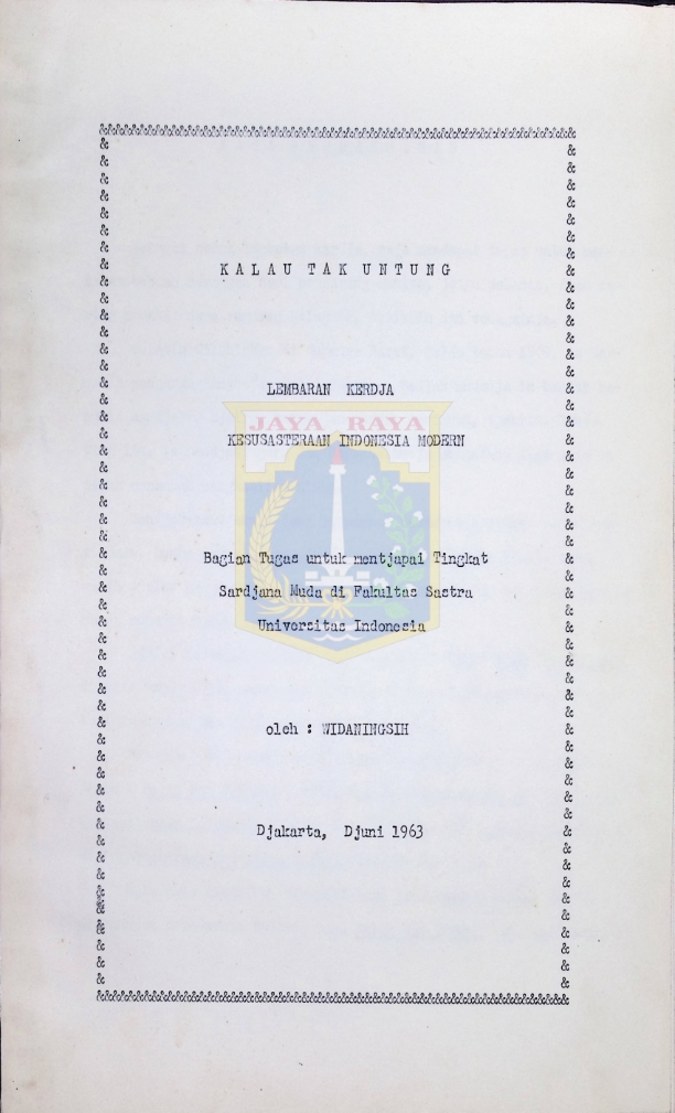 Sebuah kupasan cerpen "kalau tak untung" karya Selasih