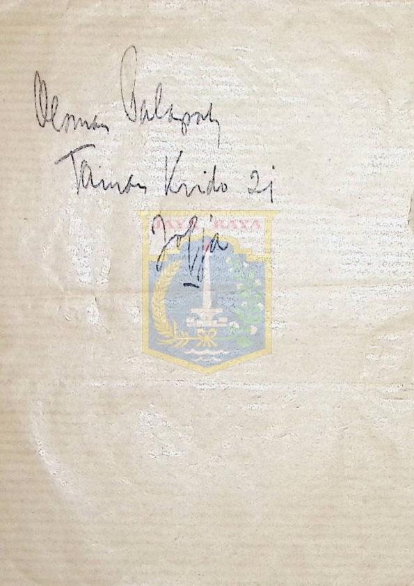 Catatan rencana kuliah Gajah Mada 1956-1957