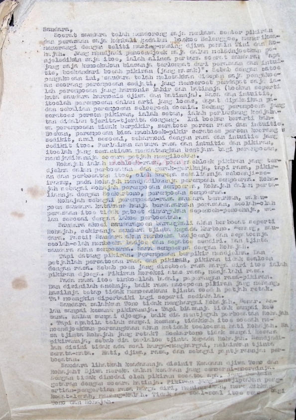 Surat dari HB Jassin untuk Nursjamsu