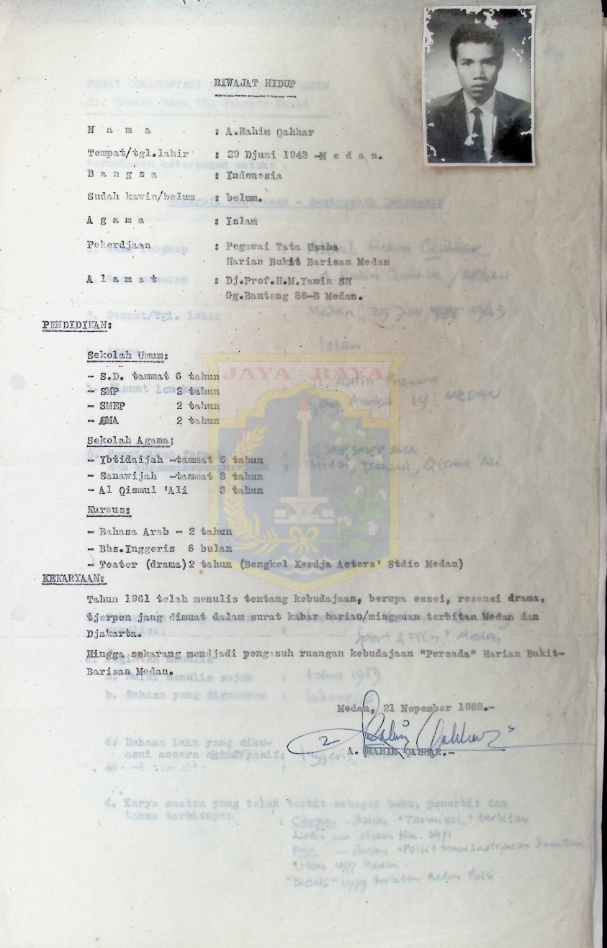Biografi Sastrawan Indonesia: A. Rahim Qahhar