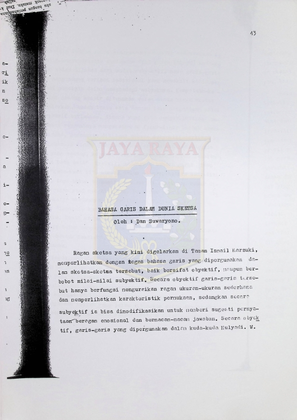 Bahasa garis dalam dunia sketsa