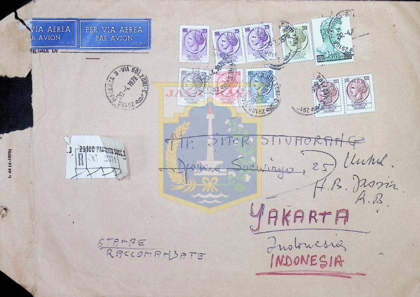 Sebuah amplop untuk H.B. Jassin dari Sitor Situmorang