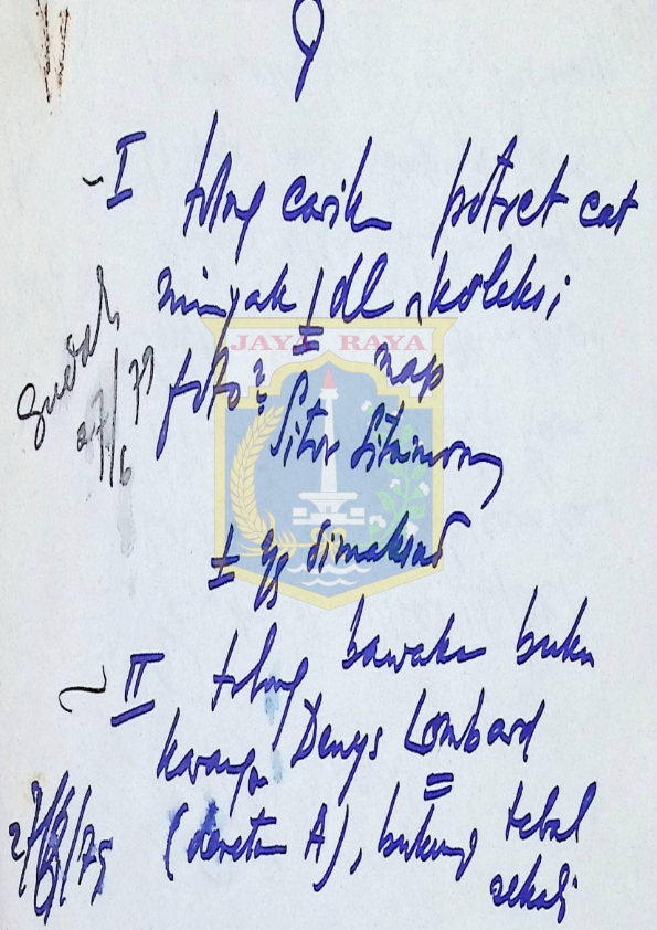 Surat dari Sitor Situmorang untuk H.B. Jassin.