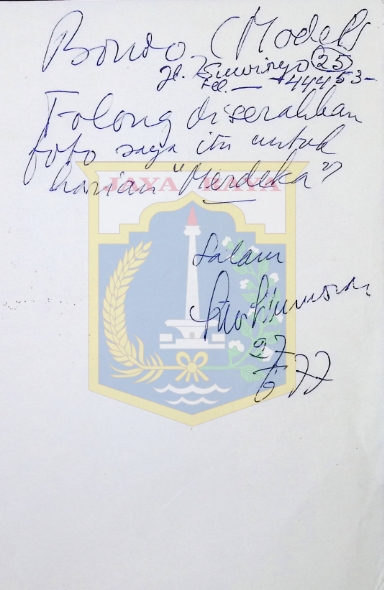 Tulisan tangan dari Sitor Situmorang