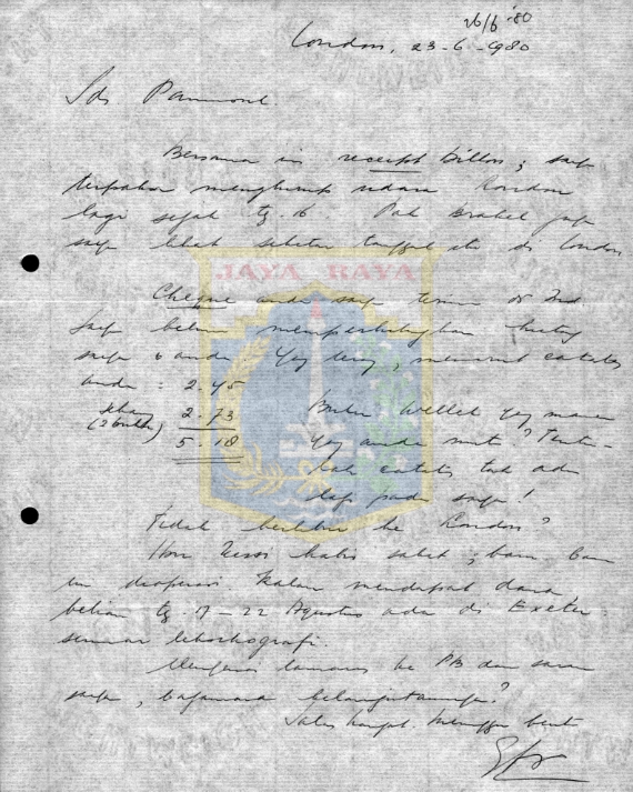 Surat-surat tulisan tangan untuk Pamusuk Eneste (9-23 Juni 1980)