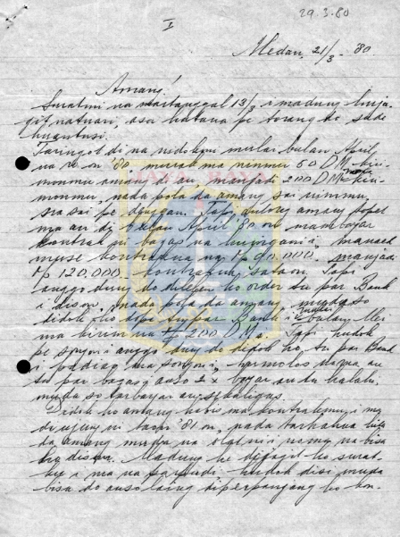 Surat-surat tulisan tangan untuk Pamusuk Eneste (13-24 Maret 1980)