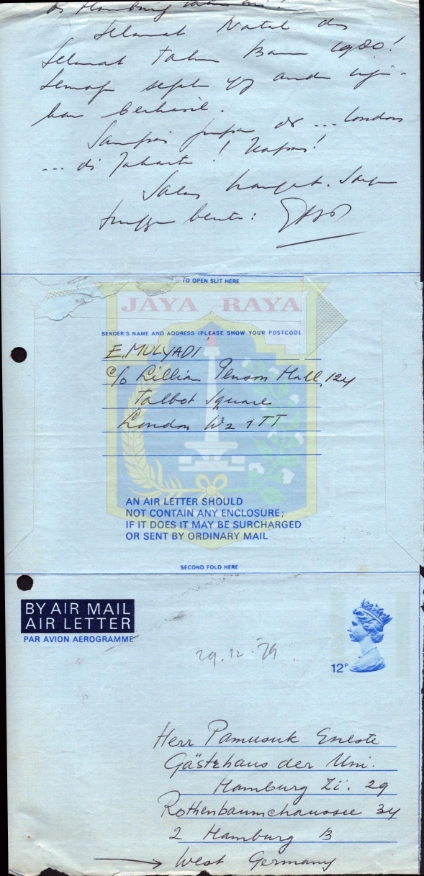 Surat untuk Pamusuk Eneste dari E. Mulyadi (22 Desember 1979)
