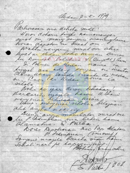 Surat-surat untuk Pamusuk Eneste dari Medan (6-7 Mei 1979)