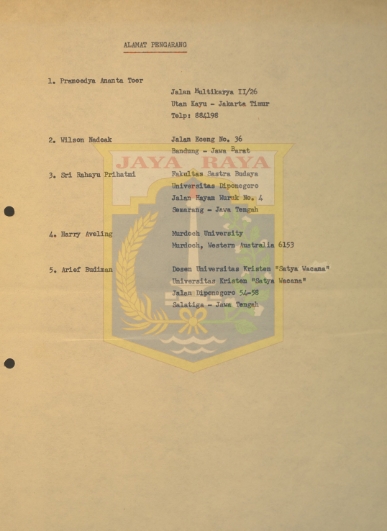 Alamat pengarang