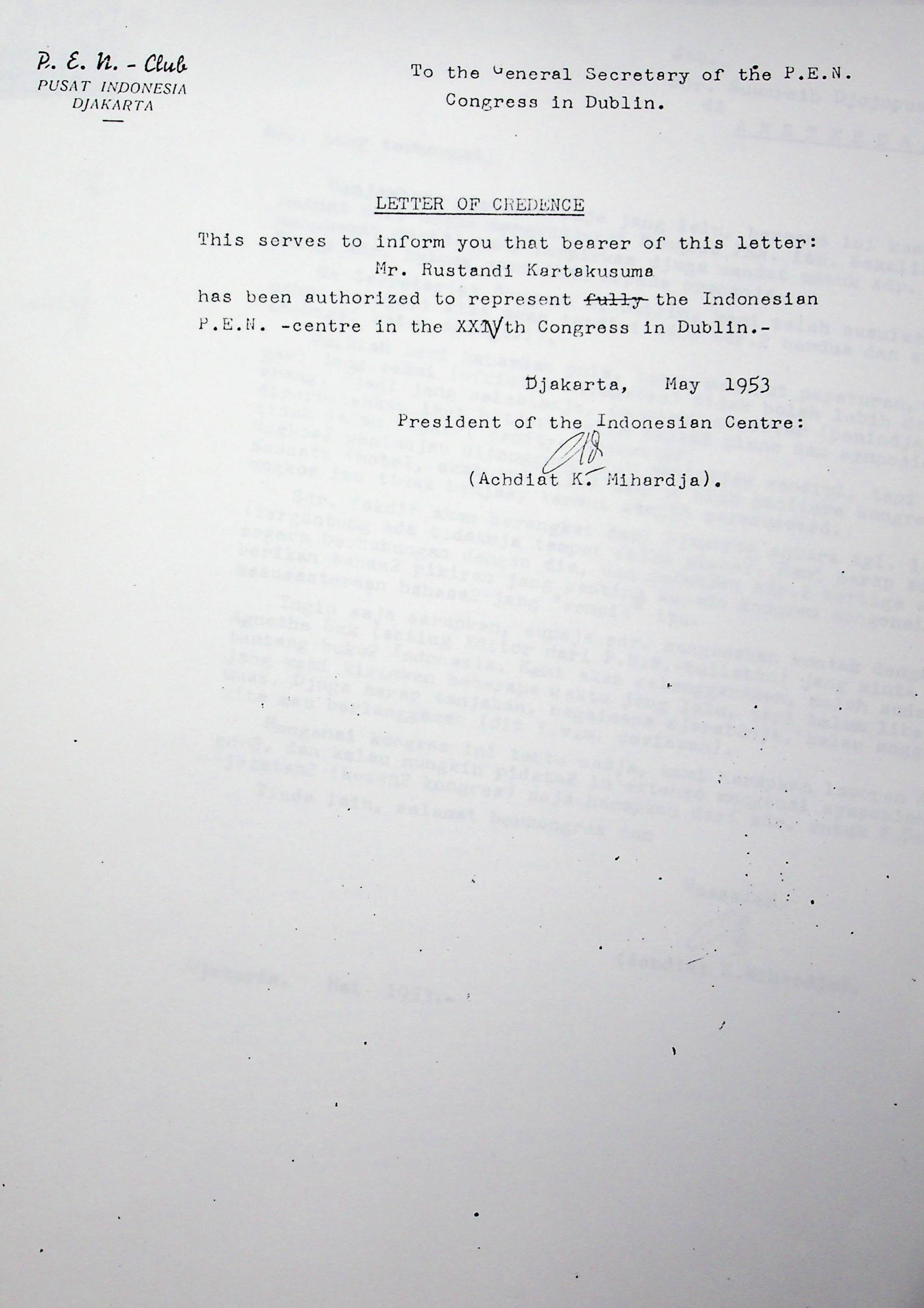 Letter of credence