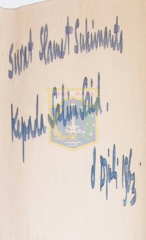 Surat Slamet Sukirnanto kepada Salim Said